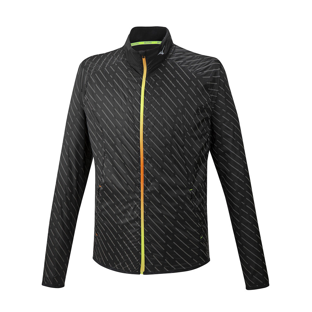 Panske Bundy Mizuno Reflect Wind Bezecke Čierne Vypredaj RWMJ90354